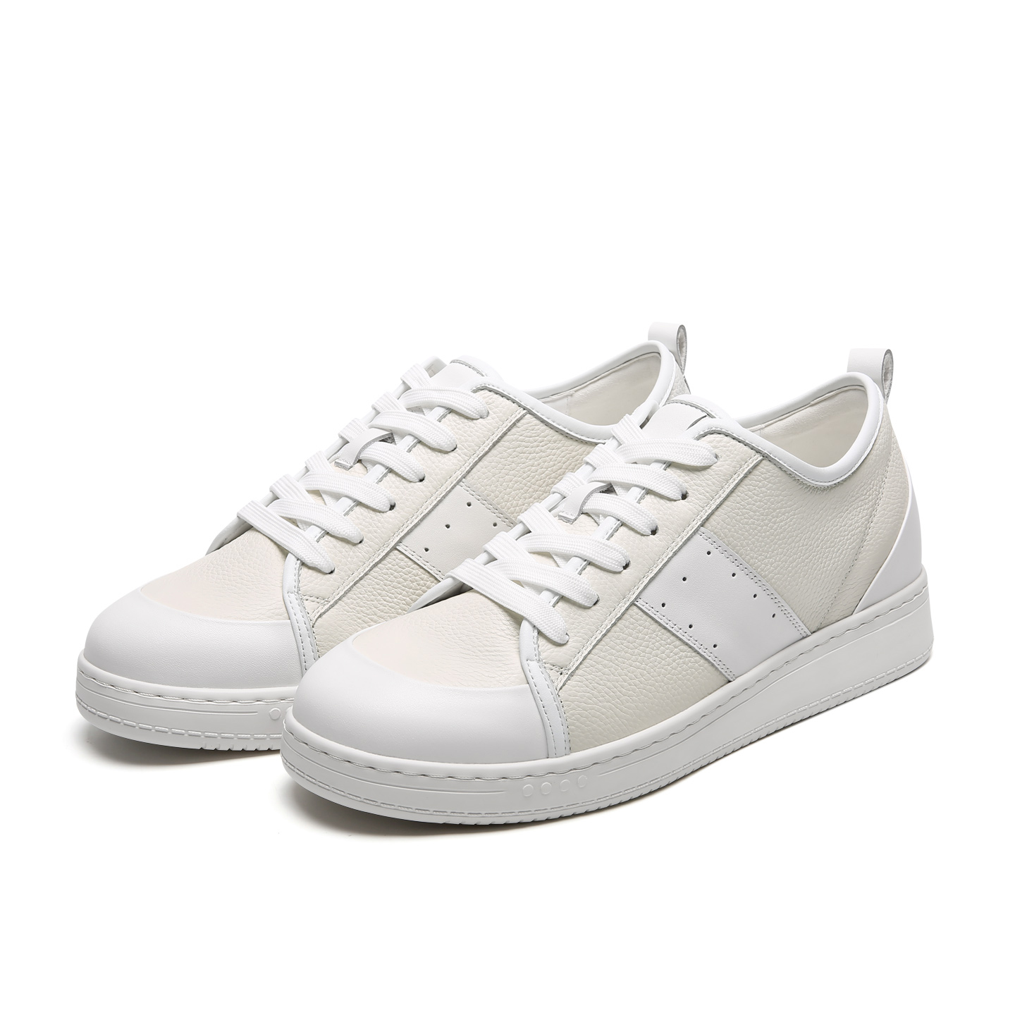 Newest Custom White Walking Sport Sneaker Hiking Shoes Fashion Leather Casual Flats with Breathable Sheepskin Lining
