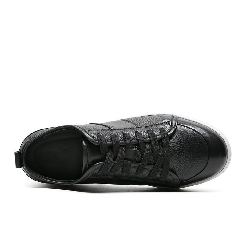 2025 New Products Ideas Men's Casual Shoes Walking Style Italian Business Genuine Cow Leather Soft Shoes Oxfords Black Sneakers