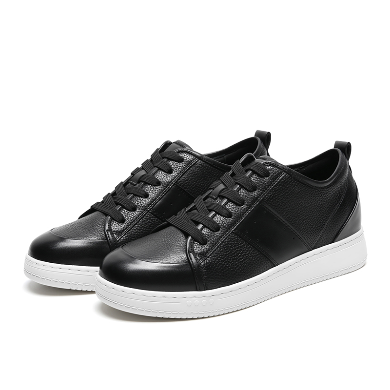 2025 New Products Ideas Men's Casual Shoes Walking Style Italian Business Genuine Cow Leather Soft Shoes Oxfords Black Sneakers