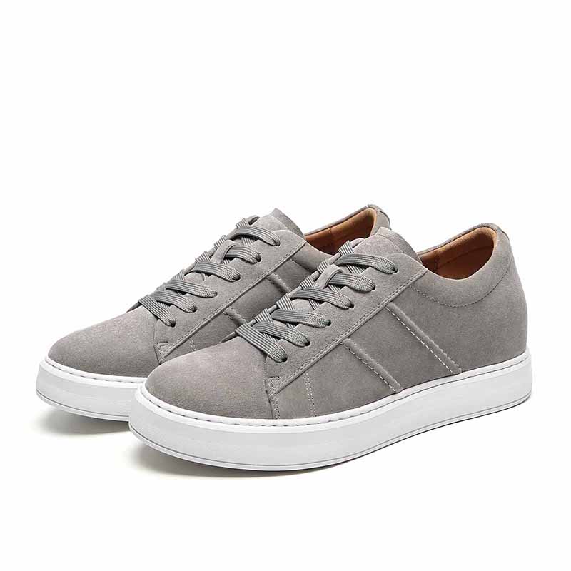 2025 Trending Men's Pigskin Genuine Leather Business Sports Sneakers Flat Casual Lace-up Shoes High-end New Design Solid Color Breathable for Autumn Spring Winter