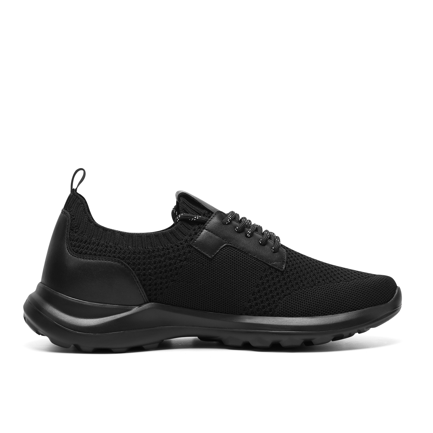 2025 Trending Newest Black Walking Sport Sneakers Hiking Shoes Fashion Leather Casual Flats with Breathable Lining