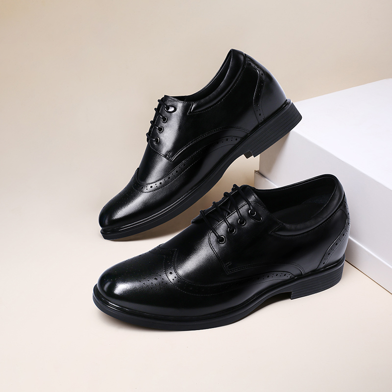 Private custom high quality Embossing real leather business formal dress man