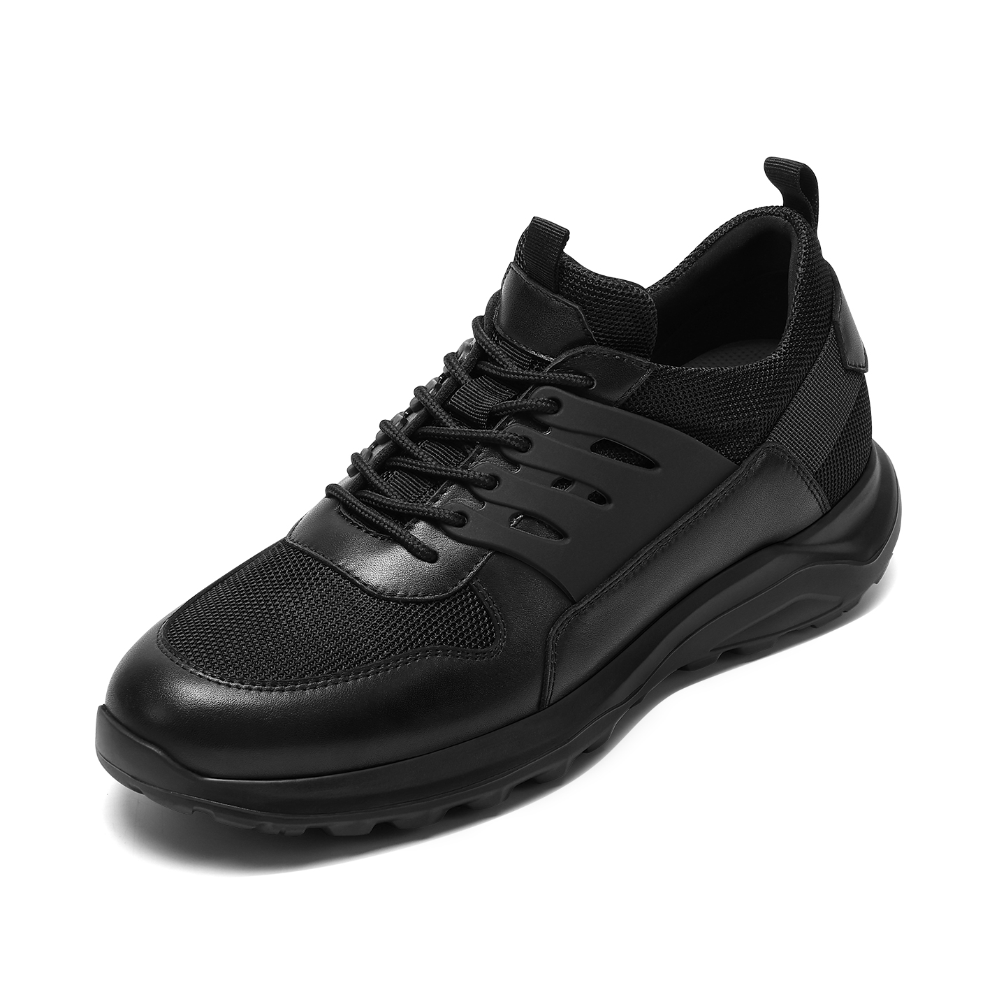 2025 New High Quality Arch Support Sports Shoes Handmade Breathable Black Light Weight Men's Running Shoe Customize Brand in stock