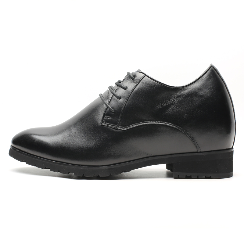Black 10cm Height Height Men Dress Elevator Shoes