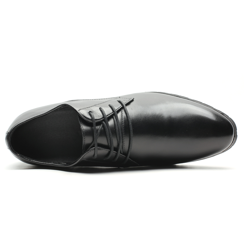 Black 10cm Height Height Men Dress Elevator Shoes