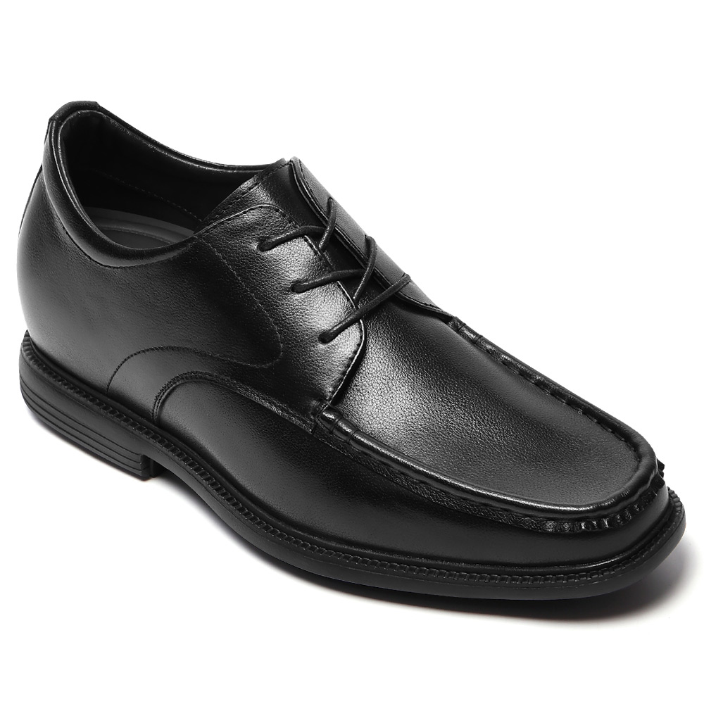 Custom Men's Casual Dress Leather Shoes First Layer Cowhide Genuine Leather Hand-Stitched Slip-On Height Increasing Solid Summer
