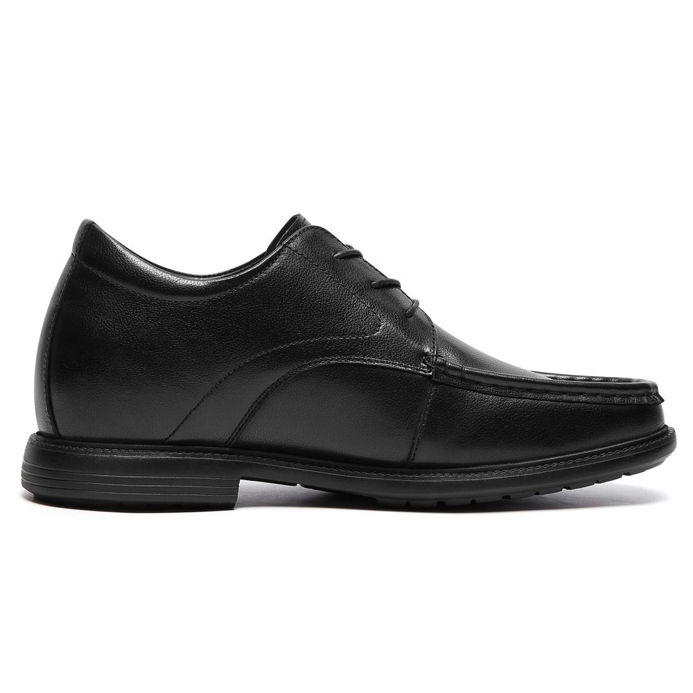 Custom Men's Casual Dress Leather Shoes First Layer Cowhide Genuine Leather Hand-Stitched Slip-On Height Increasing Solid Summer