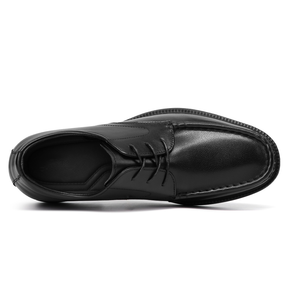 Custom Men's Casual Dress Leather Shoes First Layer Cowhide Genuine Leather Hand-Stitched Slip-On Height Increasing Solid Summer