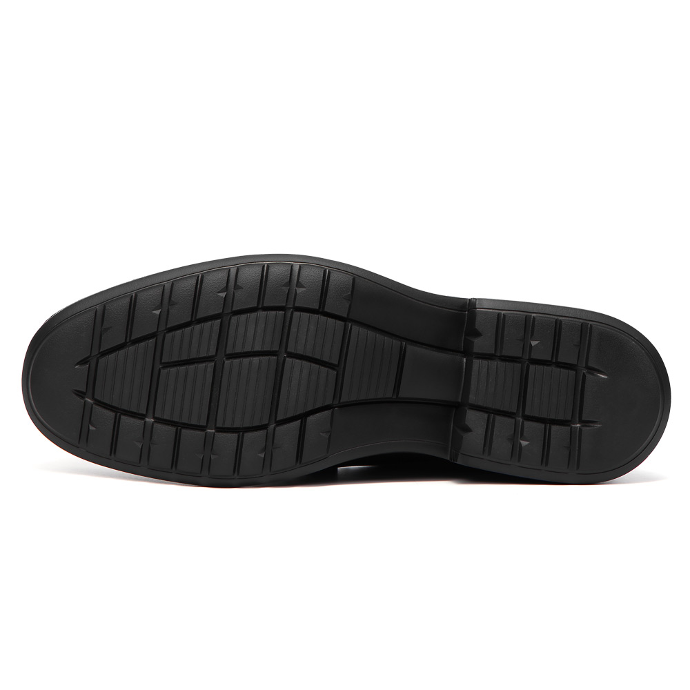 Custom Men's Casual Dress Leather Shoes First Layer Cowhide Genuine Leather Hand-Stitched Slip-On Height Increasing Solid Summer