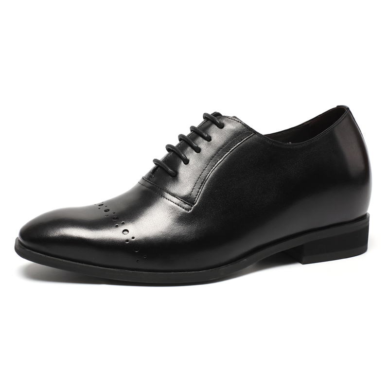 New Lifting Men Leather OEM Dress Oxford Height Increasing Elevator Shoes