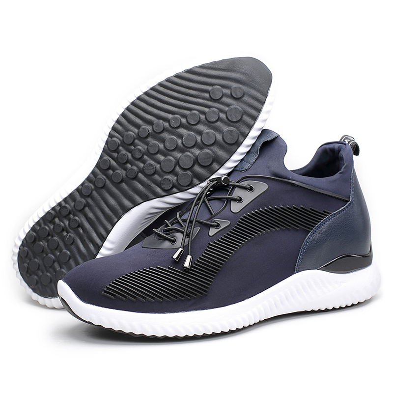 OEM wholesale Fashion Style sportelastic men sneakers elevator shoes