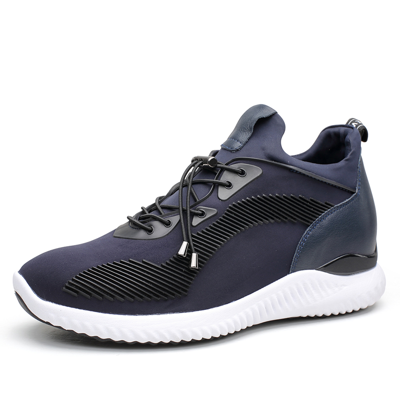 OEM wholesale Fashion Style sportelastic men sneakers elevator shoes
