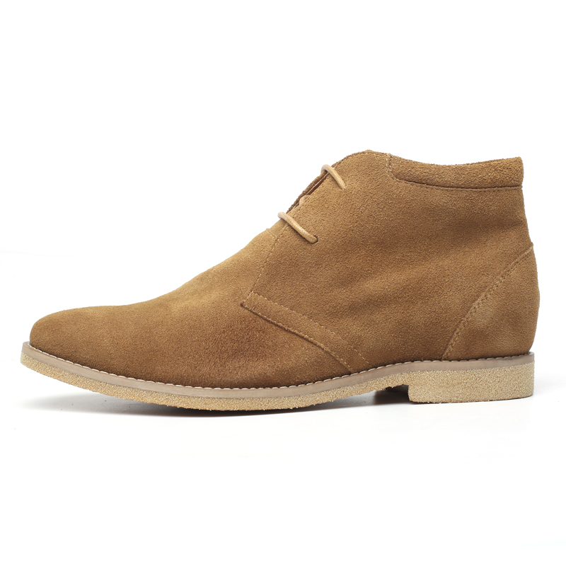 OEM Factory Handmade Genuine Leather Hidden Sole Elevator Boots