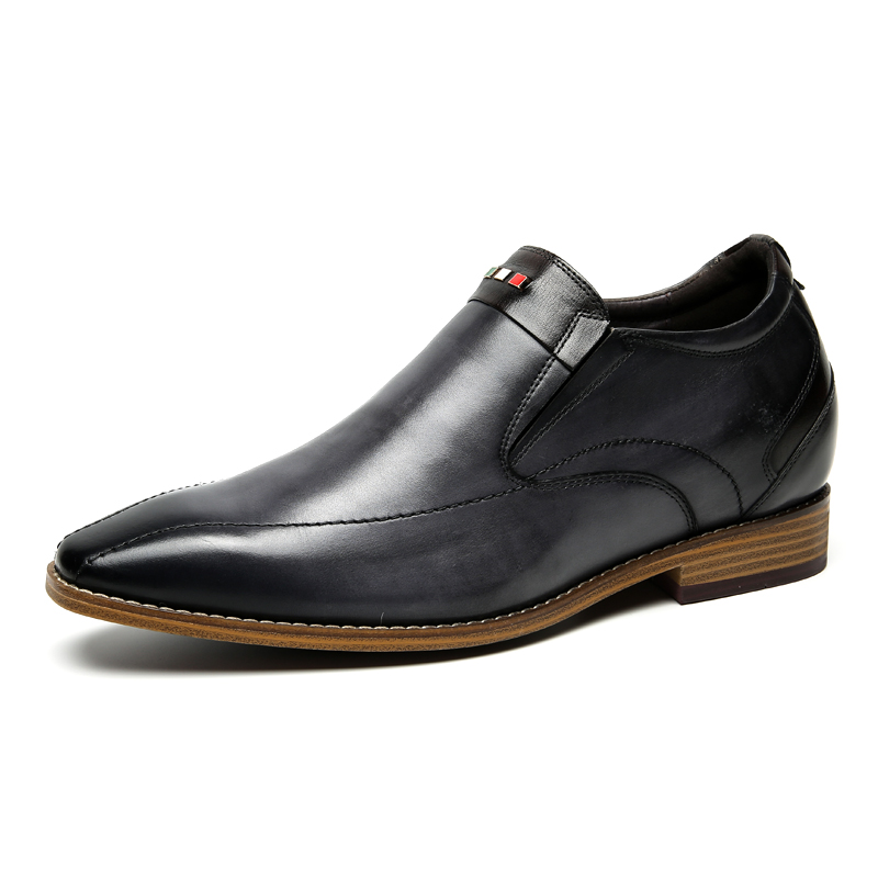 Genuine leather elevator formal wedding dress shoes men