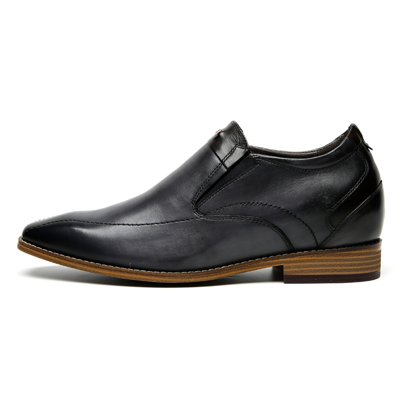Genuine leather elevator formal wedding dress shoes men