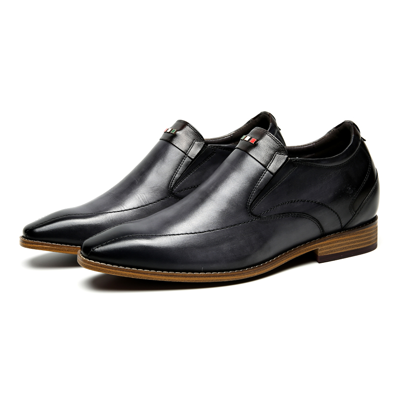 Genuine leather elevator formal wedding dress shoes men
