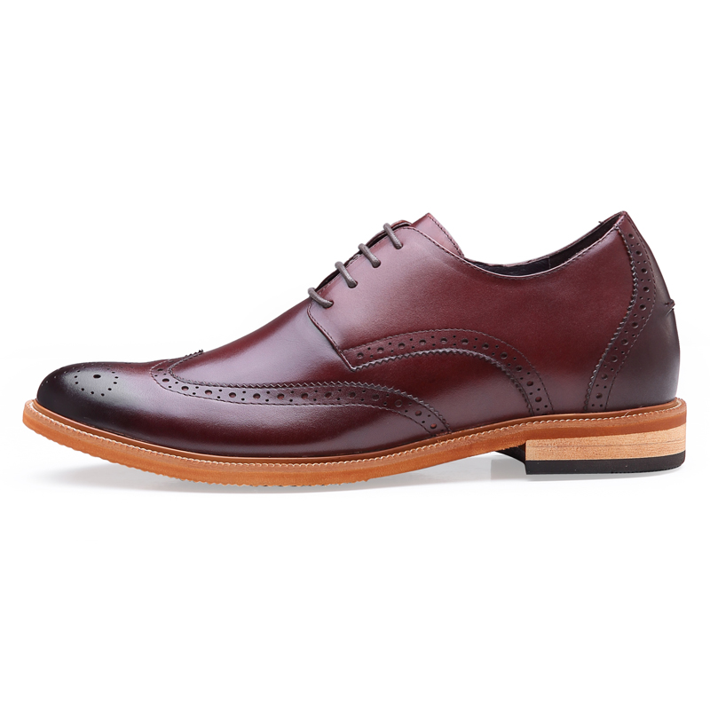 Wedding Dress Leather Elevator Height Increasing Shoes For Men