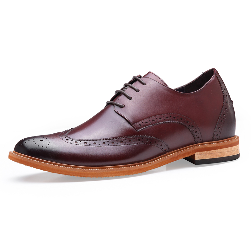Wedding Dress Leather Elevator Height Increasing Shoes For Men