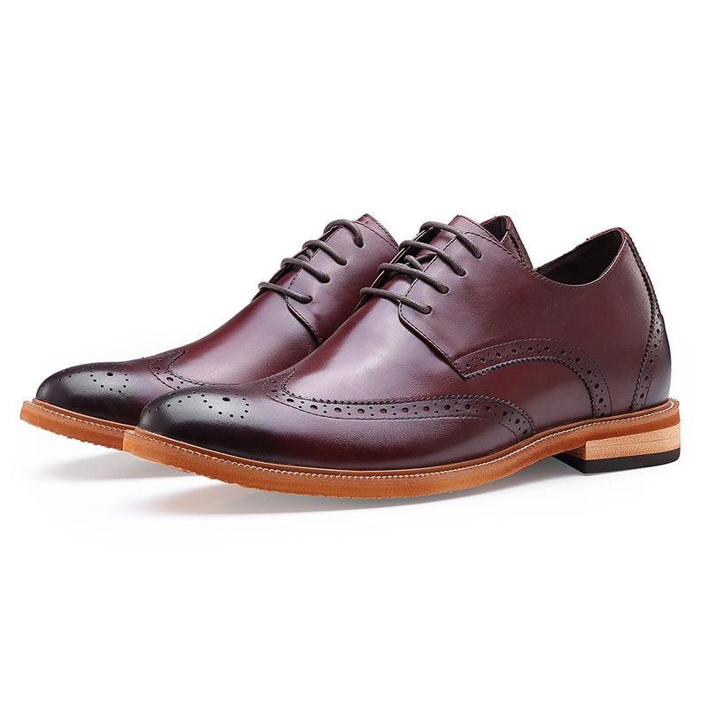 Wedding Dress Leather Elevator Height Increasing Shoes For Men