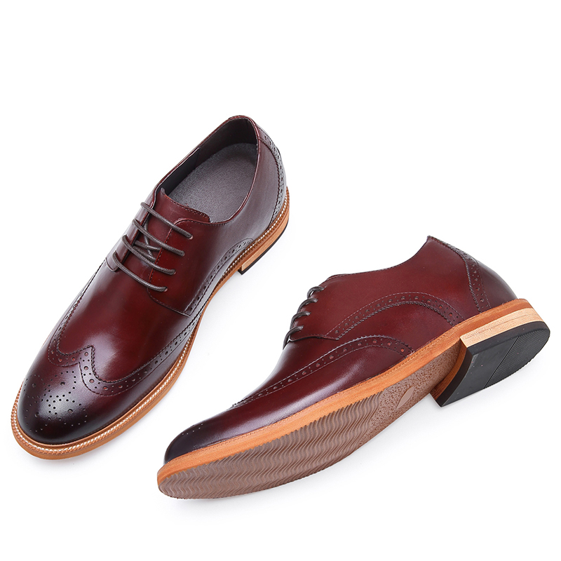 Wedding Dress Leather Elevator Height Increasing Shoes For Men