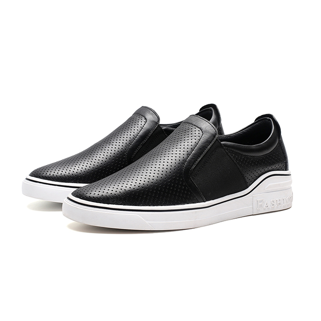 Genuine leather casual height increasing sandals for men