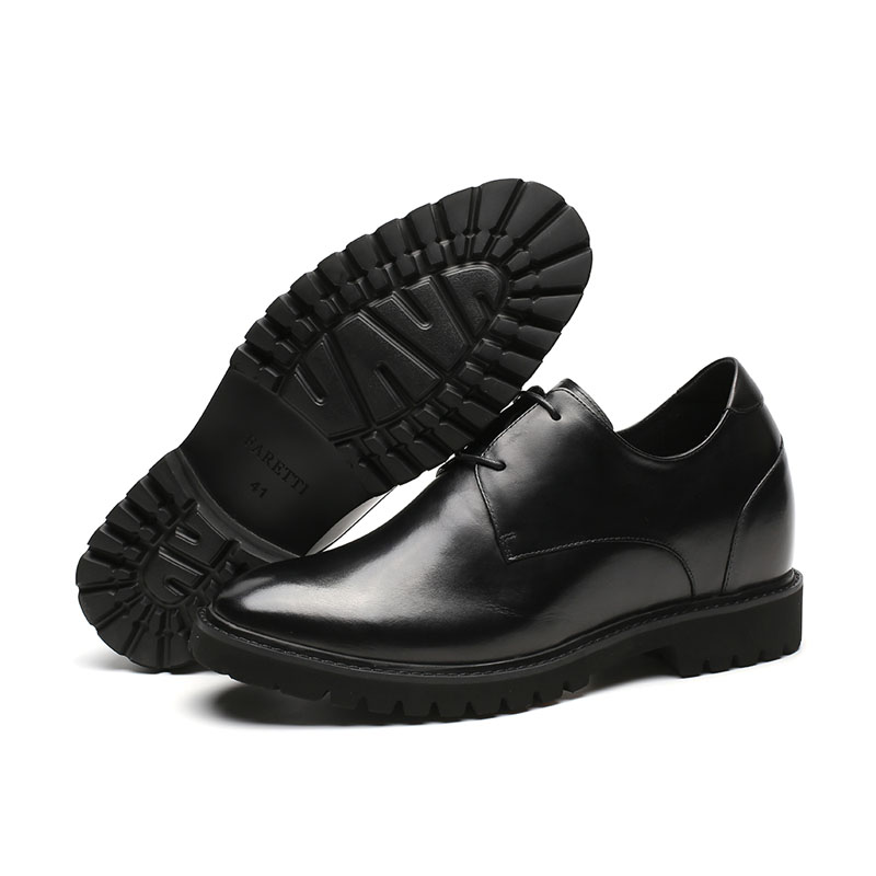 Black 10cm Fashion Dress Elevator Shoes