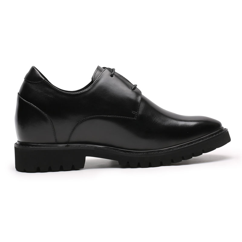 Black 10cm Fashion Dress Elevator Shoes