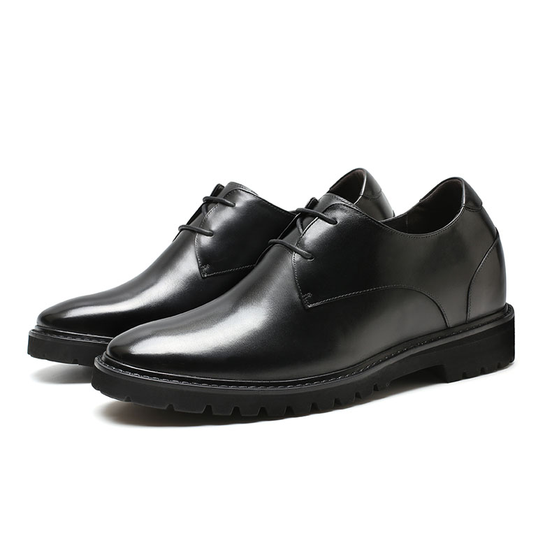 Black 10cm Fashion Dress Elevator Shoes