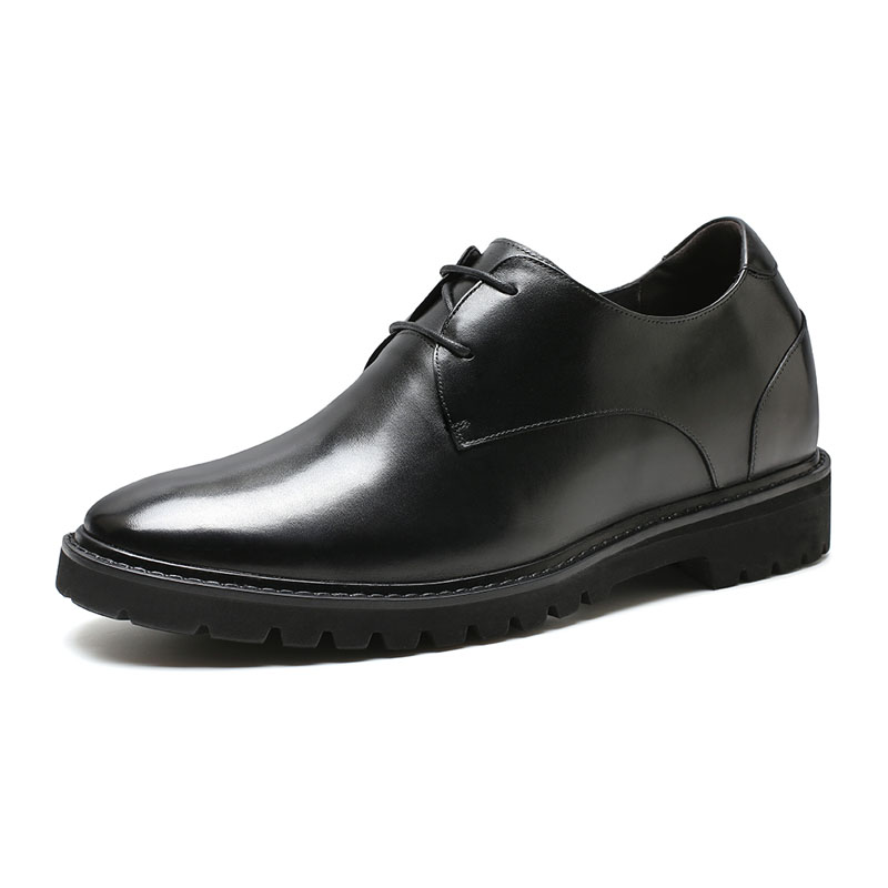 Black 10cm Fashion Dress Elevator Shoes