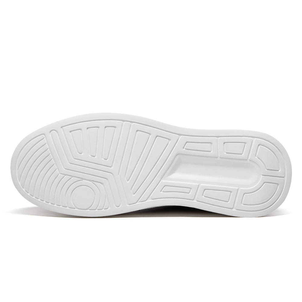 Men's Casual British Style Leather Skateboarding Shoes Trendy Board Shoes with 6-8cm Height Increase Versatile for Spring
