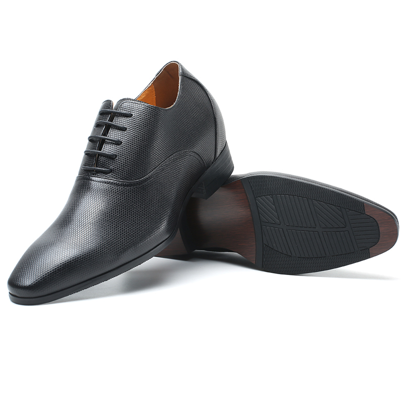 Genuine leather height elevator Men leather Dress shoes
