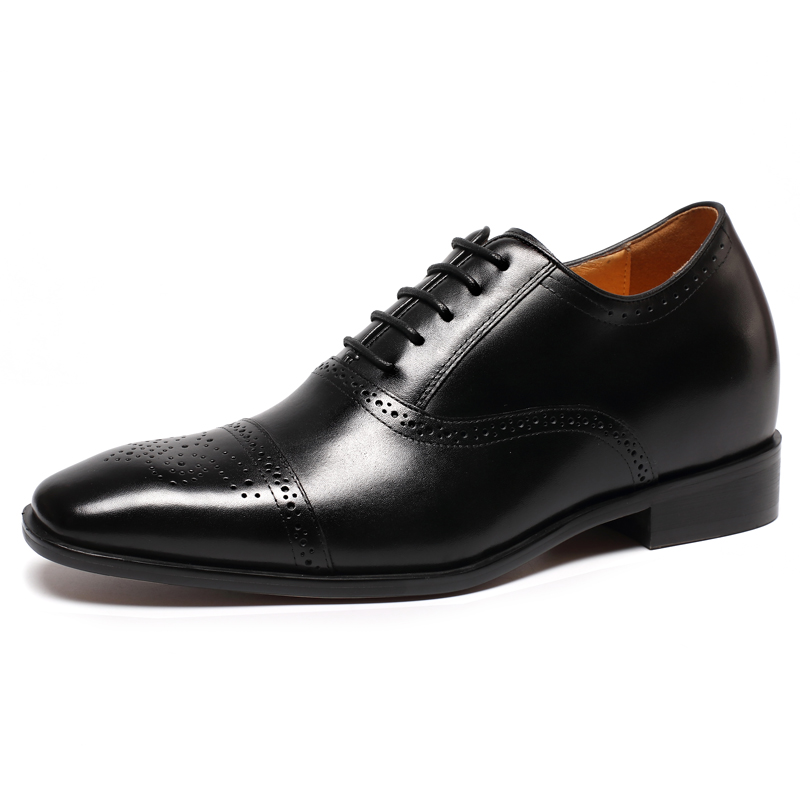 wholesale Top grade OEM brands leather Dress Elevator Shoes Men