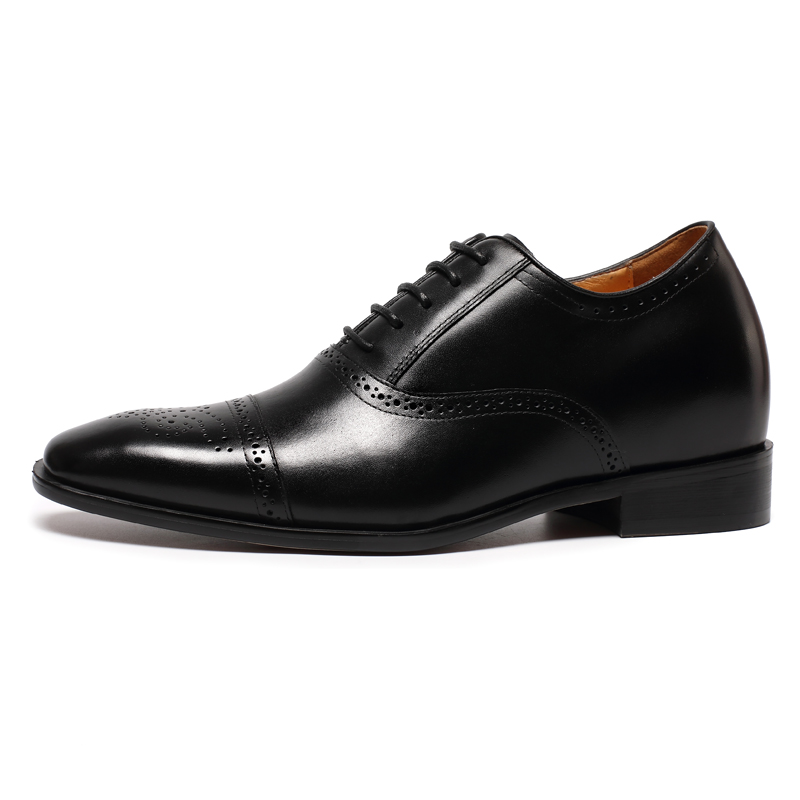 wholesale Top grade OEM brands leather Dress Elevator Shoes Men