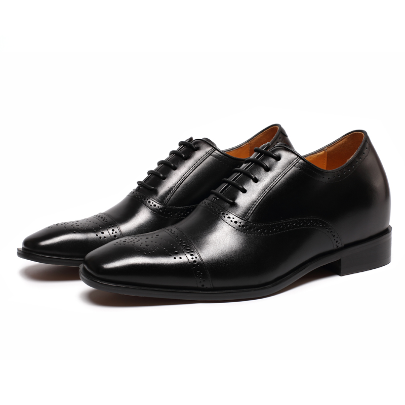 wholesale Top grade OEM brands leather Dress Elevator Shoes Men