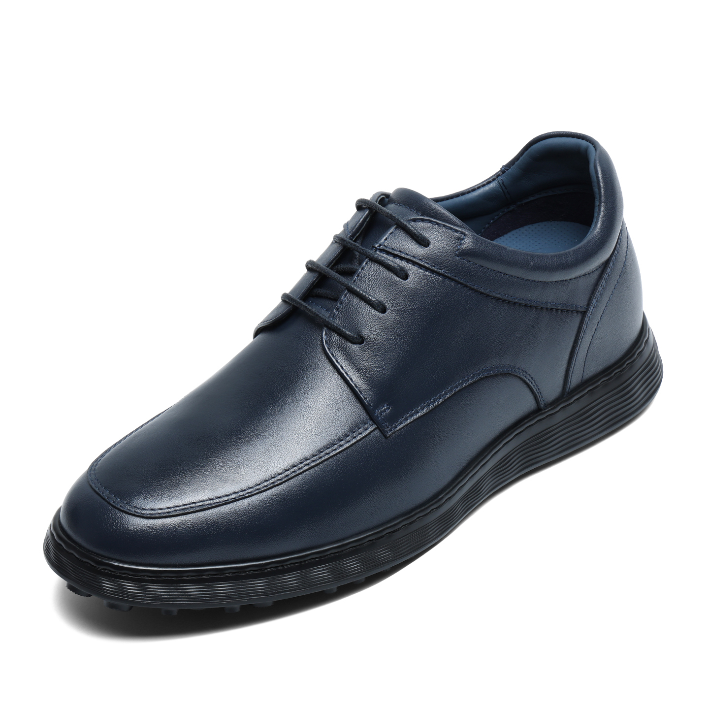 2025 New Arrival Factory Customization Men's Comfort Dress Shoes & Oxfords Cowhide Square-Toe Banded Lace Height Increasing 6cm