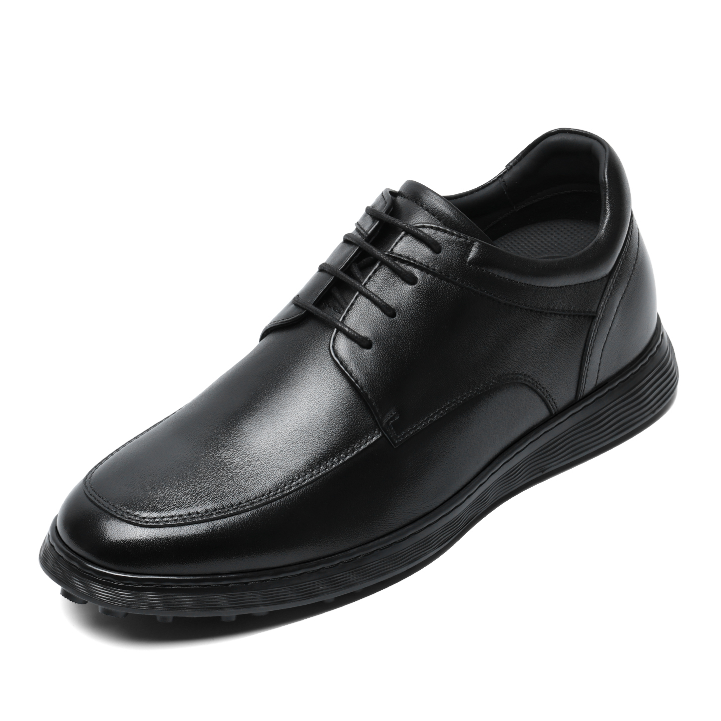 2025 New Arrival Factory Customization Men's Comfort Dress Shoes & Oxfords Cowhide Square-Toe Banded Lace Height Increasing 6cm