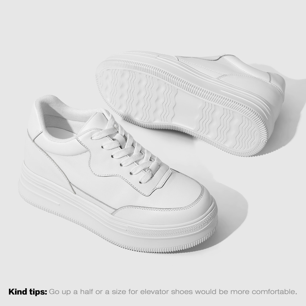 New Genuine Leather Women's Elevator Shoes Unisex 36-46 Plus Size Fashion Design Classic Nude Color Height Increase Shoes