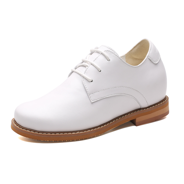 White 7cm Height Height Lady Casual Dress Shoes