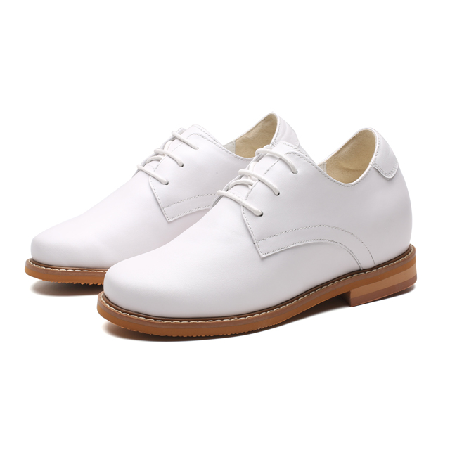 White 7cm Height Height Lady Casual Dress Shoes