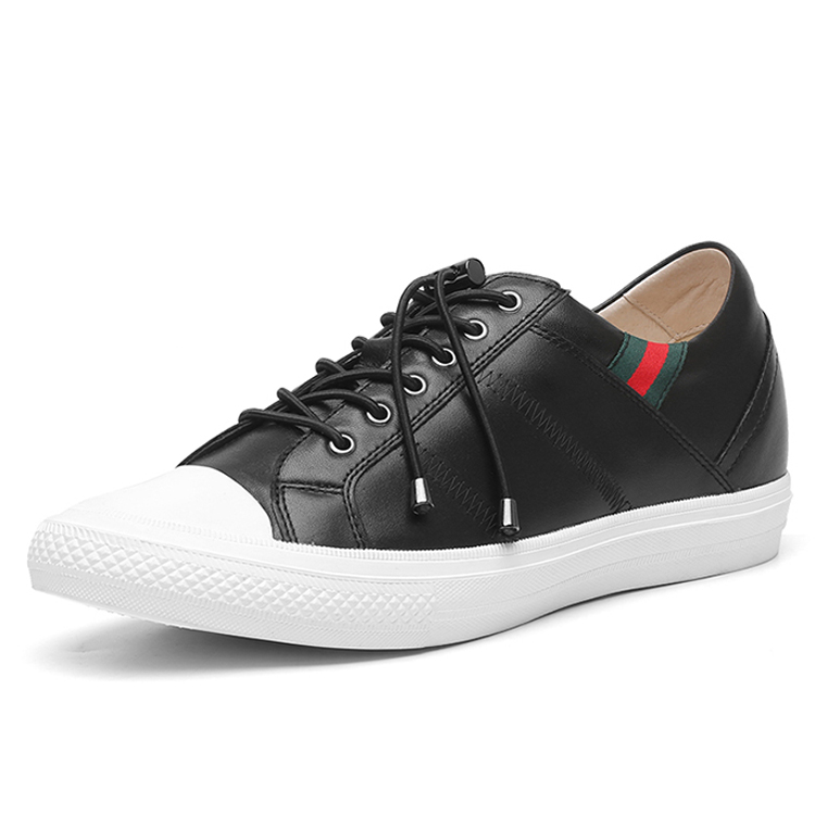 Fashion casual oem leather sneakers height increasing shoes men