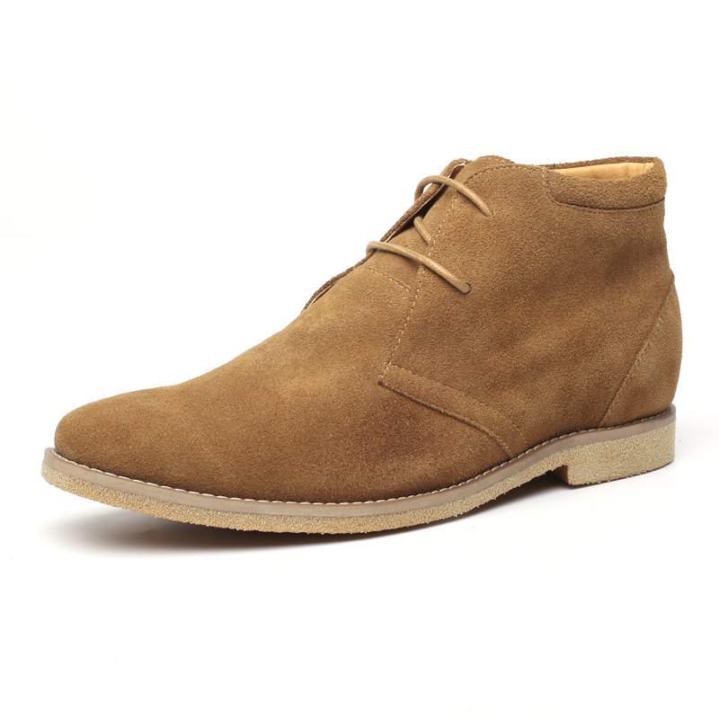 OEM Factory Handmade Genuine Leather Hidden Sole Elevator Boots