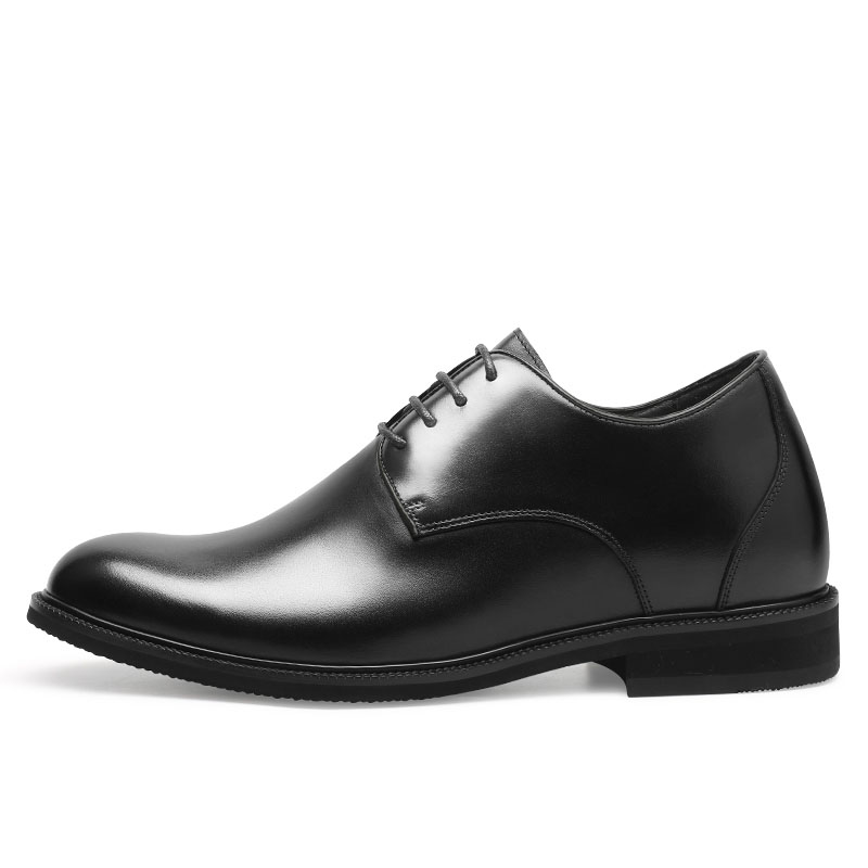 Black 6cm Height Men Dress Elevator Shoes