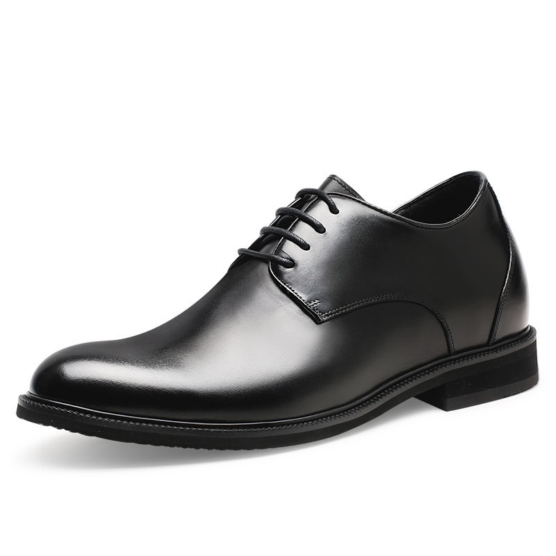 Black 6cm Height Men Dress Elevator Shoes