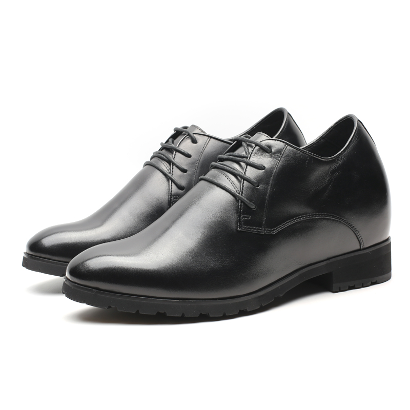 Black 10cm Height Height Men Dress Elevator Shoes