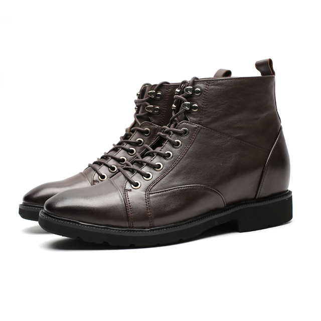 Genuine leather elevator boots formal dress shoes for men