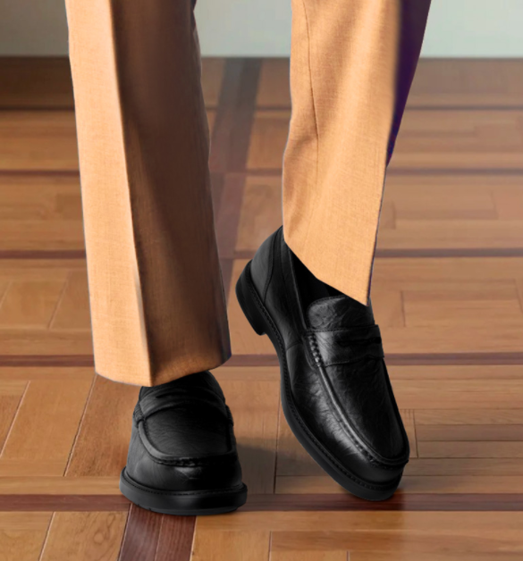 2025 Trending High Quality Vintage Mocasin Black Hand-grained cowhide Men's Casual Dress Shoes Handmade Oxfords Soft and Wear-Resistant Loafers for Man