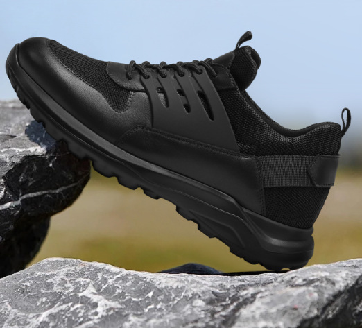 2025 New High Quality Arch Support Sports Shoes Handmade Breathable Black Light Weight Men's Running Shoe Customize Brand in stock