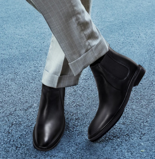 2025 New Arrival Hight Quality Custom Logo Boots Men Shoes Artificial Leather Boots Pigskin Lining Casual Chelsea Boots Men