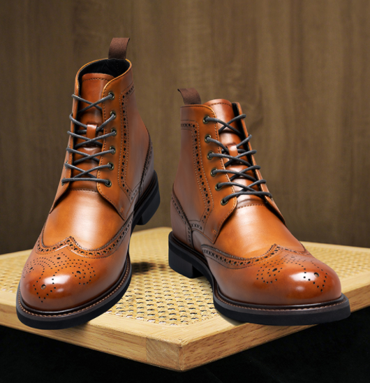 2025 New Arrival Leather Boots Men Winter Rounded Business Casual Leather Shoes Men Ankle Boots