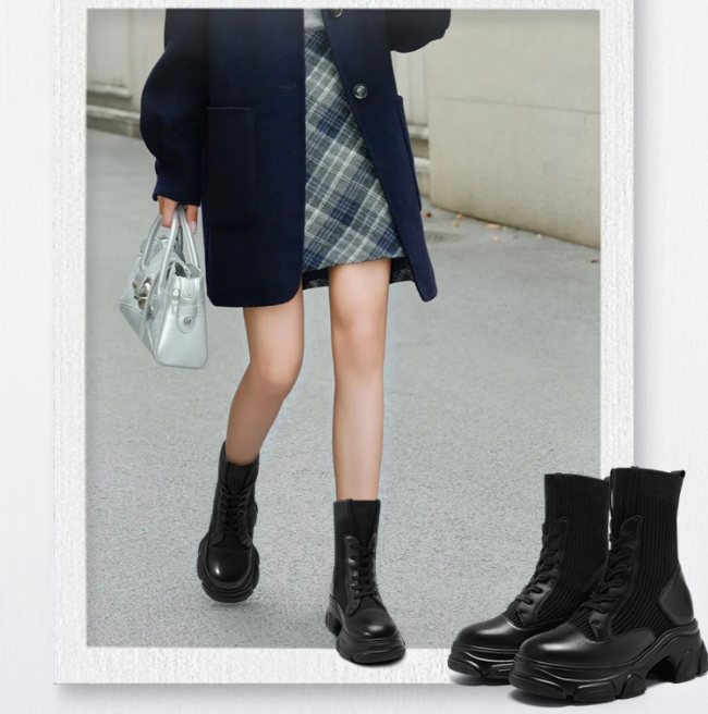2025 New Arrival Hight Quality Custom Logo Chunky Heel Designer Boots Luxury Brand Women Designer Boots Plus Size 35-43 Ladies Designer Boots